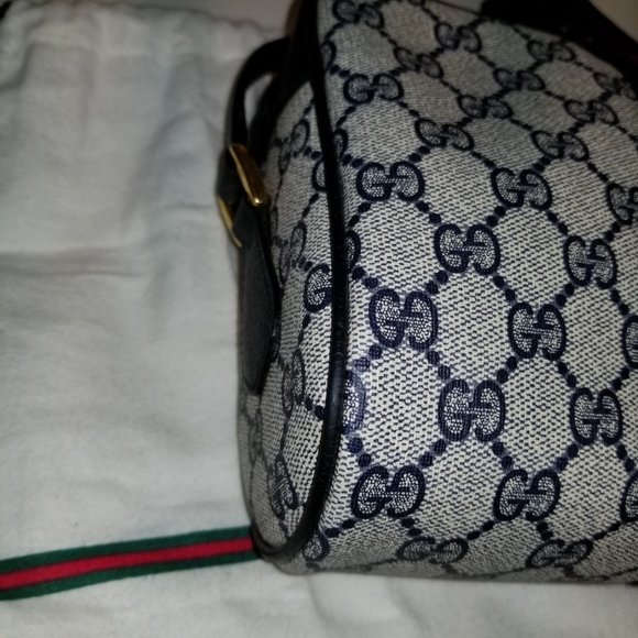 Vintage 1980's Vintage Gucci Blue Messenger Bag - Picture 10 of 14